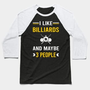 3 People Billiards Baseball T-Shirt